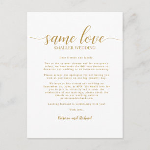Cartão Postal O Mesmo Amor Casamento Menor Reduzir o Casamento D