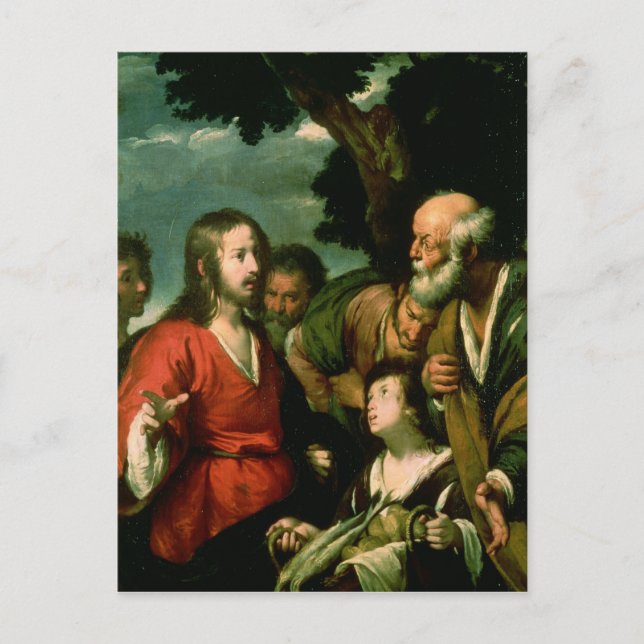 Cartão Postal O Milagre das Loaves e Fishes, c.1630 (Frente)