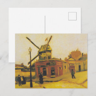 Cartão Postal O Moinho de Galette por Vincent van Gogh