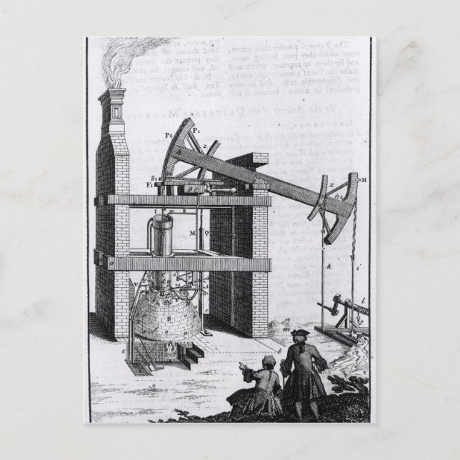 Cartão Postal O motor para elevar a água pelo fogo (Frente)