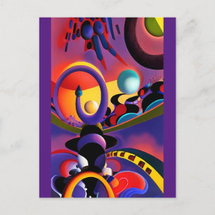 Cartão Postal O Motorista Noturno Ken Gage Surrealismo