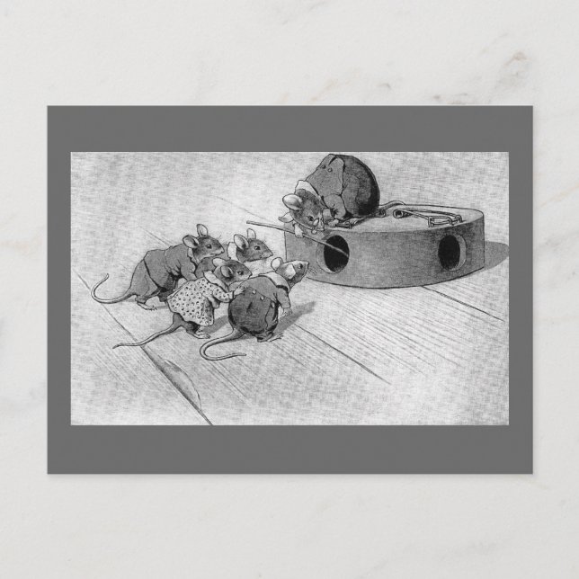 Cartão Postal O mouse procura desabilitar o ratoeira (Frente)
