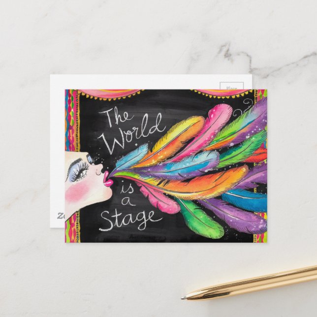 Cartão Postal O mundo é um Palco (Frente/Verso In Situ)