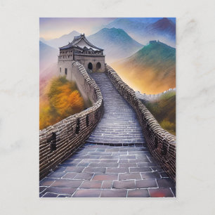 Cartão Postal O muro Excelente da China é um dos mais icônicos