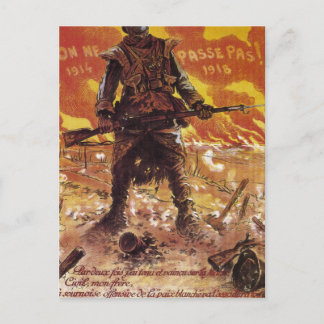 Cartão Postal O não deve passar! (1918)_Propaganda poster