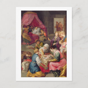 Cartão Postal O Nascimento da Virgem, 1640 (óleo na canvas)