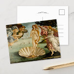 Cartão Postal O Nascimento de Vênus | Botticelli<br><div class="desc">O Nascimento de Vênus pelo artista Renascentista italiano Sandro Botticelli (1445 - 1510). A pintura original de Botticelli é uma tempera no painel que mostra a deusa Vênus emergindo do mar como uma mulher crescida. Use as ferramentas de design para adicionar texto personalizado ou personalizar a imagem.</div>