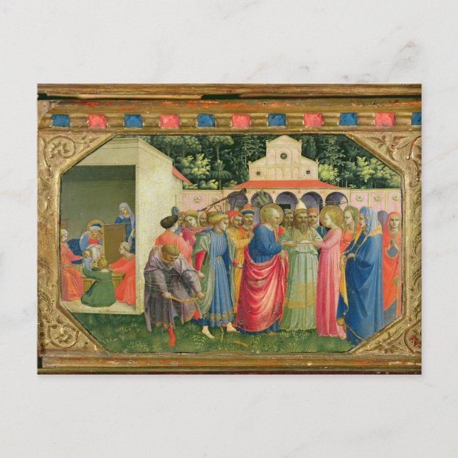 Cartão Postal O Nascimento e o Casamento da Virgem (Frente)