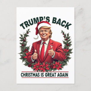 Cartão Postal O Natal de Trump Está de Volta É Ótimo Novamente P