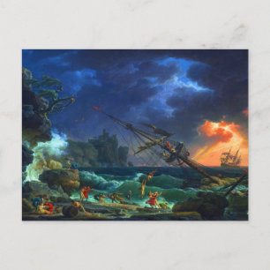Cartão Postal O naufrágio de Claude-Joseph Vernet