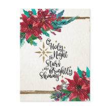 Ó Noite Santa, Carol Red Poinsettia de Natal