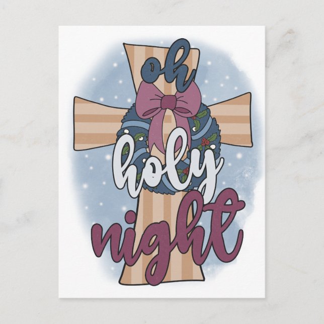 Cartão Postal Ó Noite Santa Fé Esperança Amor Natal Jesus Deus H (Frente)