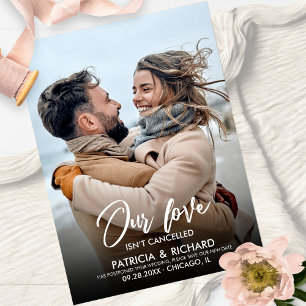 Cartão Postal O nosso amor não foi cancelado - Adiamento do casa