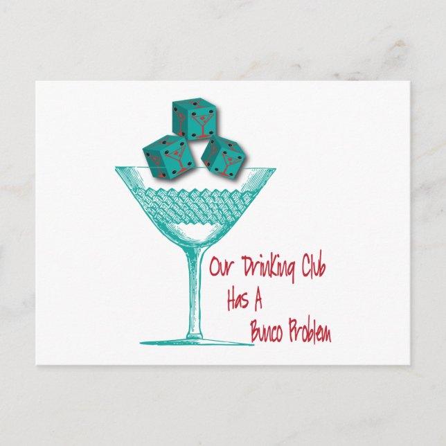 Cartão Postal O Nosso Clube De Bebendos Tem Um Problema De Bunco (Frente)
