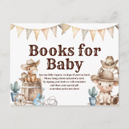 Cartão Postal O nosso pequeno cowboy Wild West Livros para o Beb