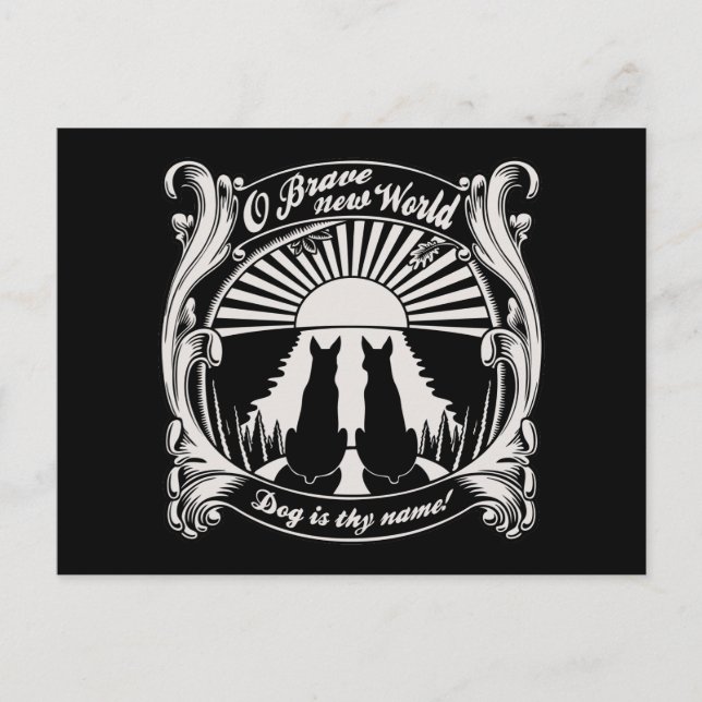 Cartão Postal O Novo Mundo Corajoso (Frente)