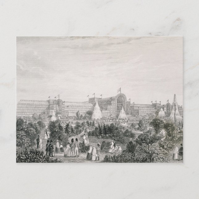 Cartão Postal O novo Palácio Cristal em Sydenham, gravado por La (Frente)