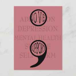 Cartão Postal O novo significado de Semi Colon: Amor e Suporte