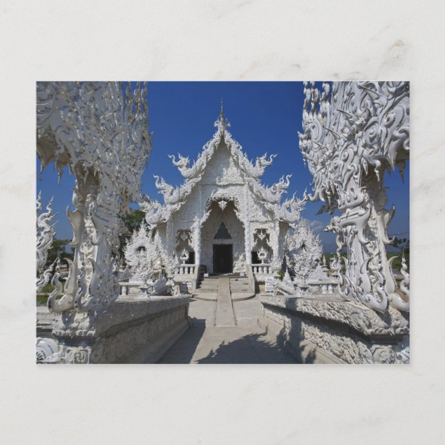 Cartão Postal O novo templo branco de Wat Rong Khun em (Frente)