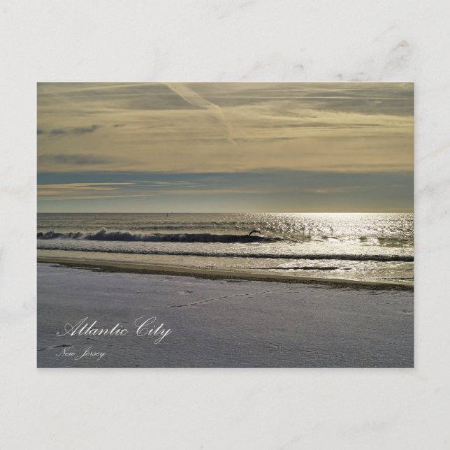 Cartão Postal O Oceano de Atlantic City (Frente)