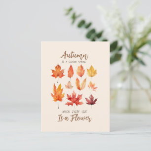 Cartão Postal O outono é um segundo Primavera - Folhas de outono
