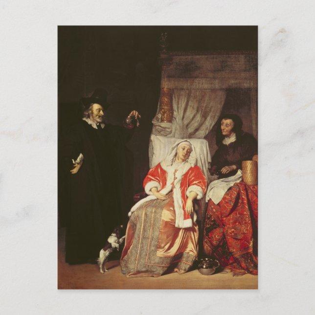 Cartão Postal O paciente e o médico, 1660 (Frente)
