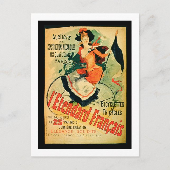 Cartão Postal "O Padrão Francês", poster publicando o "Ate (Frente)