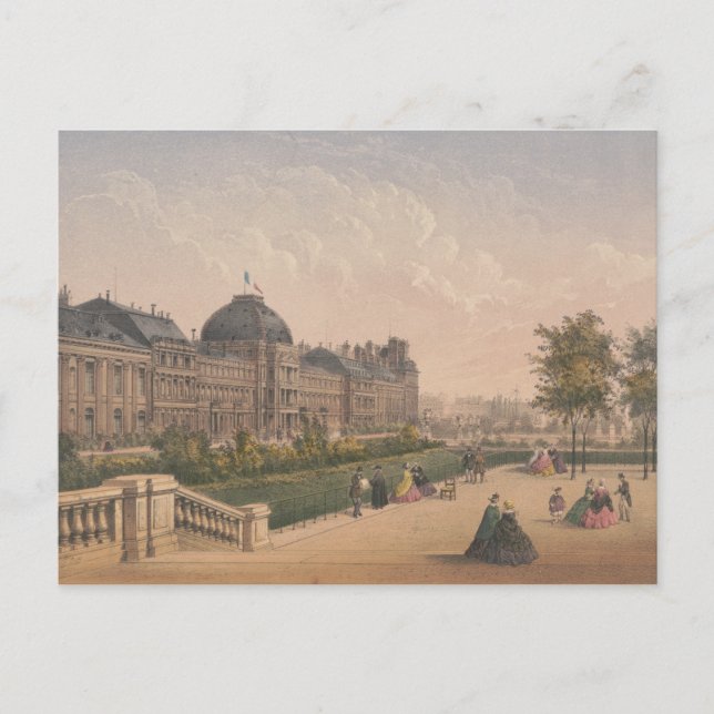 Cartão Postal O Palácio das Tuilarias, Paris, France Lithograph (Frente)
