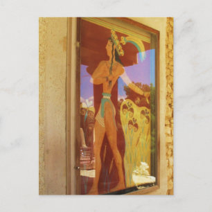 Cartão Postal O Palácio Minoano de Cnossos FRESCO PINTING