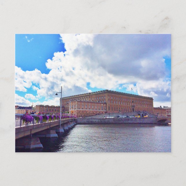 Cartão Postal O Palácio Real em Estocolmo (Frente)
