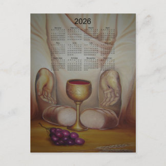 Cartão Postal O Pão da Vida: Calendário 2026 da Sagrada Eucarist