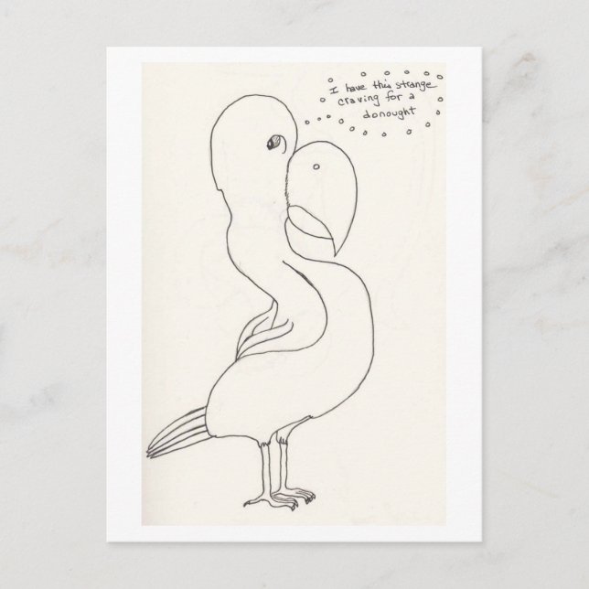 Cartão Postal O Pássaro Com A Cabeça Homer Simpson (Frente)