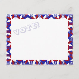 Cartão Postal O Patriótico Star Quilt VOTE!cartão postal