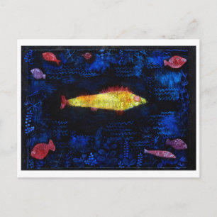 Cartão Postal O Peixe Goldfish, Paul Klee