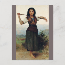Cartão Postal O Pequeno Pastor de Bouguereau
