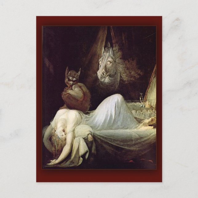 Cartão Postal O Pesadelo de Henry Fuseli, 1781 (Frente)