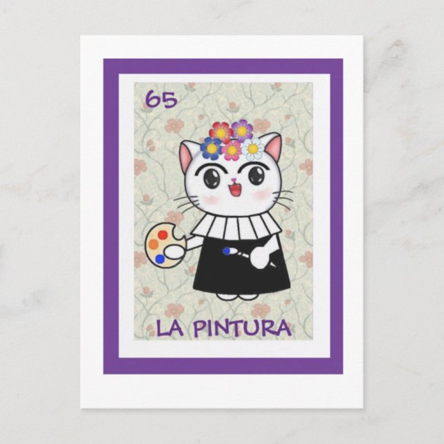 Cartão Postal O Pintor, La Pintura, (Frente)