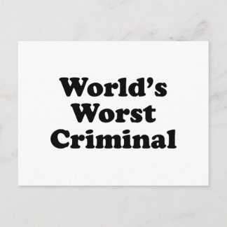 Cartão Postal O pior criminoso do mundo