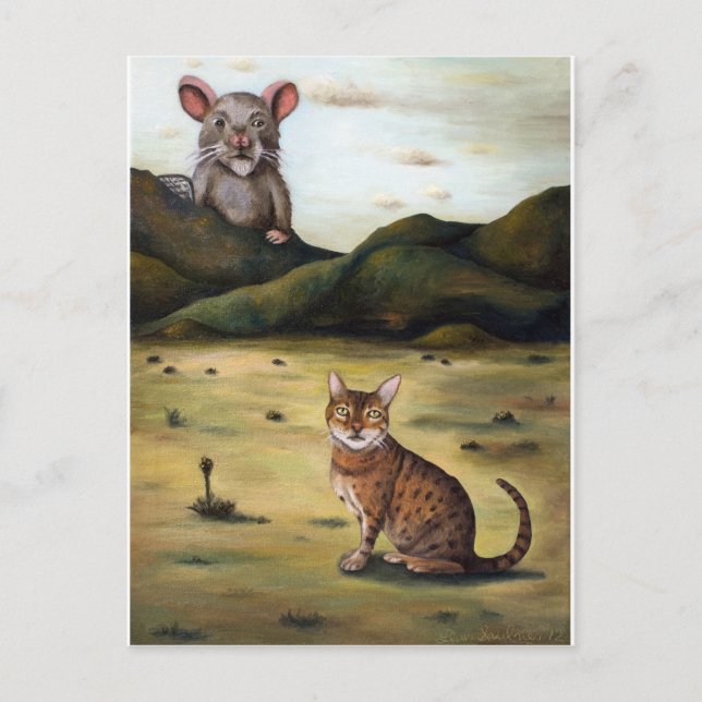 Cartão Postal O Pior Pesadelo Dos Meus Gatos (Frente)