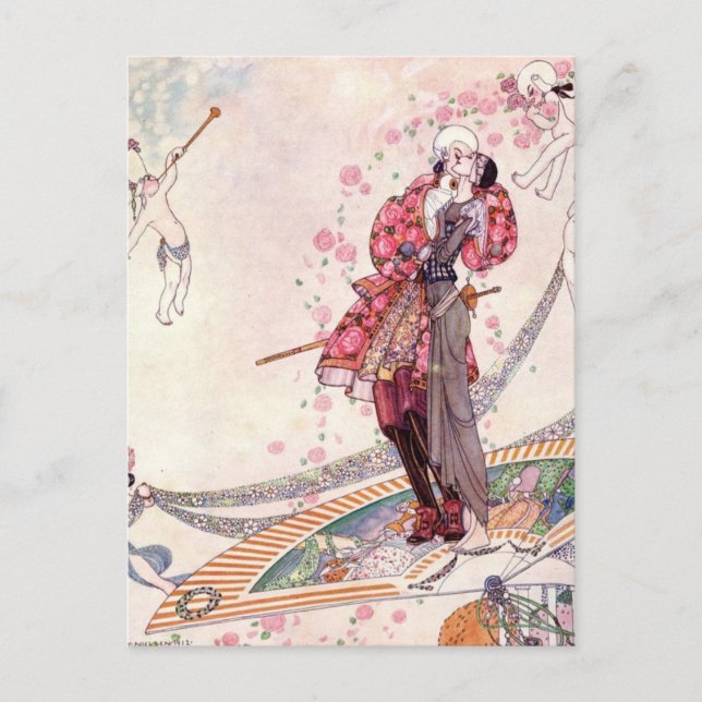 Cartão Postal O Pó e a Crinolina de Nielsen (Frente)