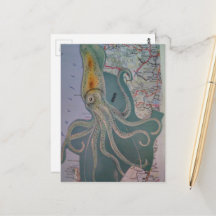 O polvo retrô e colagem de mapa