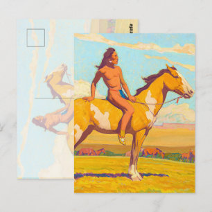 Cartão Postal O Pony Boy, 1920 por Maynard Dixon