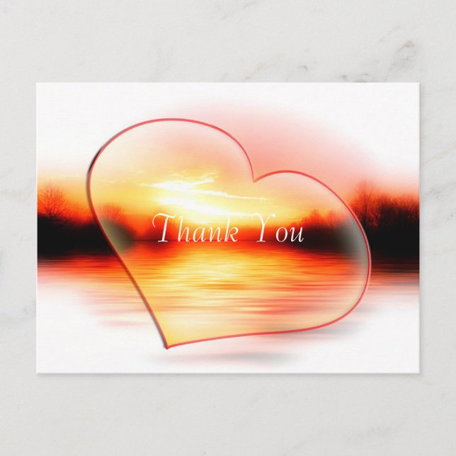 Cartão Postal O pôr do sol impressionante adicione a foto Obriga (Frente)