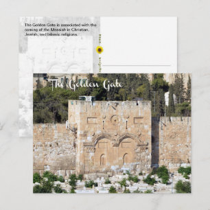 Cartão Postal O Portão Dourado, Cidade Velha de Jerusalém, Israe