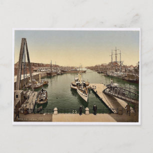 Cartão Postal O porto (porto livre), Bremen, Ph clássico na Alem