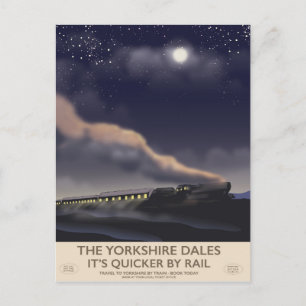 Cartão Postal O pôster da Yorkshire Dales Railway