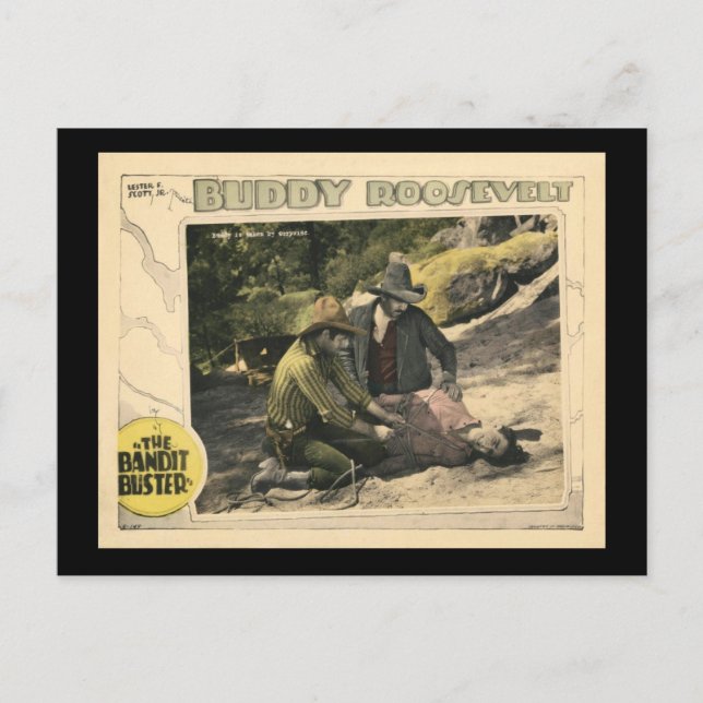 Cartão Postal O Poster de Filme Silencioso do Bandit Buster 1926 (Frente)