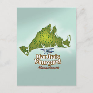 Cartão Postal O poster de viagens de Massachusetts da Martha