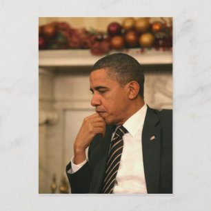 Cartão Postal O Presidente Barack Obama reflete como se encontra