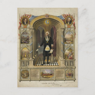 Cartão Postal O Presidente George Washington como Freemason
